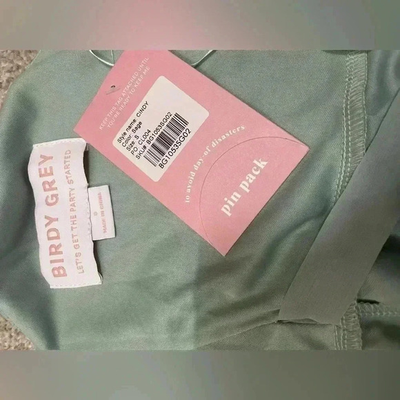 Birdy Grey Cindy Dress Small NWT Sage Bridesmaid Maxi Dress Formal Evening - Picture 5 of 6